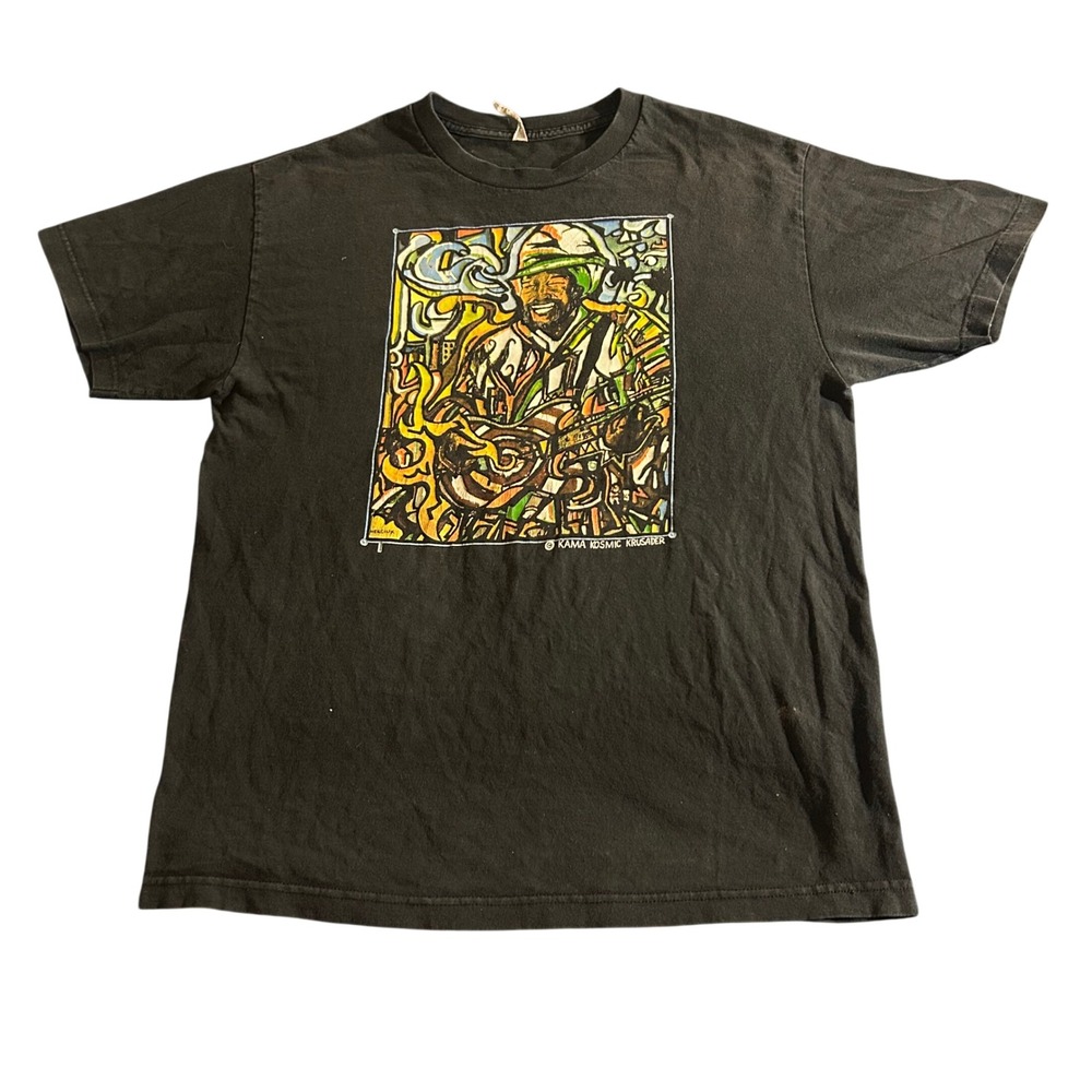 Kama Kosmic Krusader Hercuik Graphic T-Shirt Mens Black Short Sleeve L